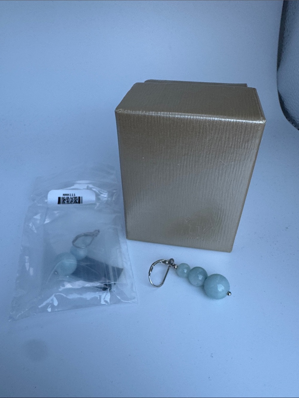 JTV Light Blue Beaded Key & Card Holder Charm